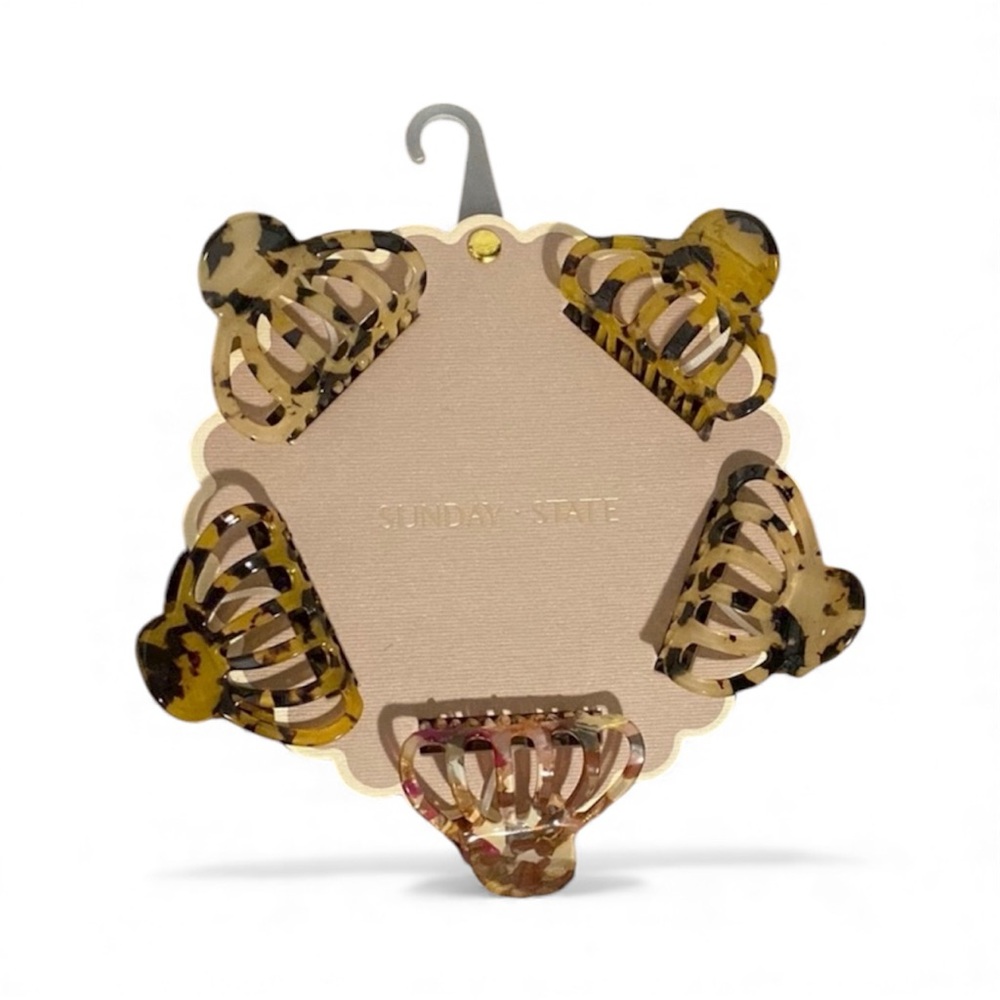 Tortoise Hair Claw Clips Set